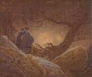 Caspar David Friedrich, Zwei Manner in Betrachtung des Mondes